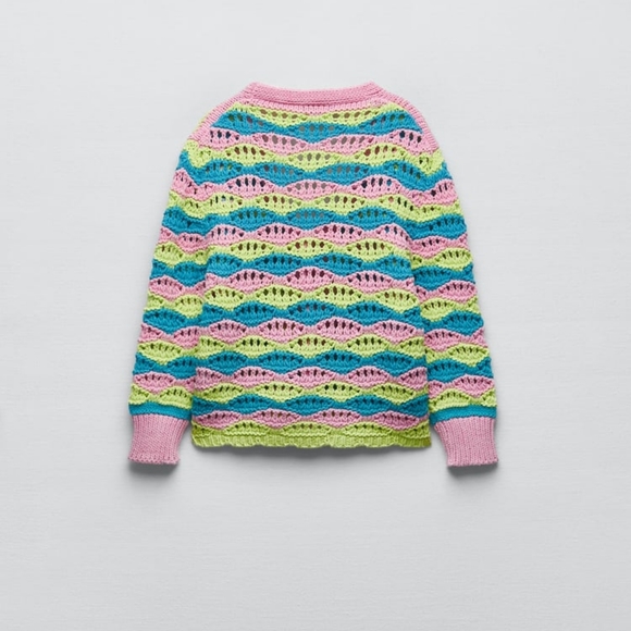 ZARA LIMITED EDITION STRIPED KNIT CARDIGAN - Picture 7 of 8